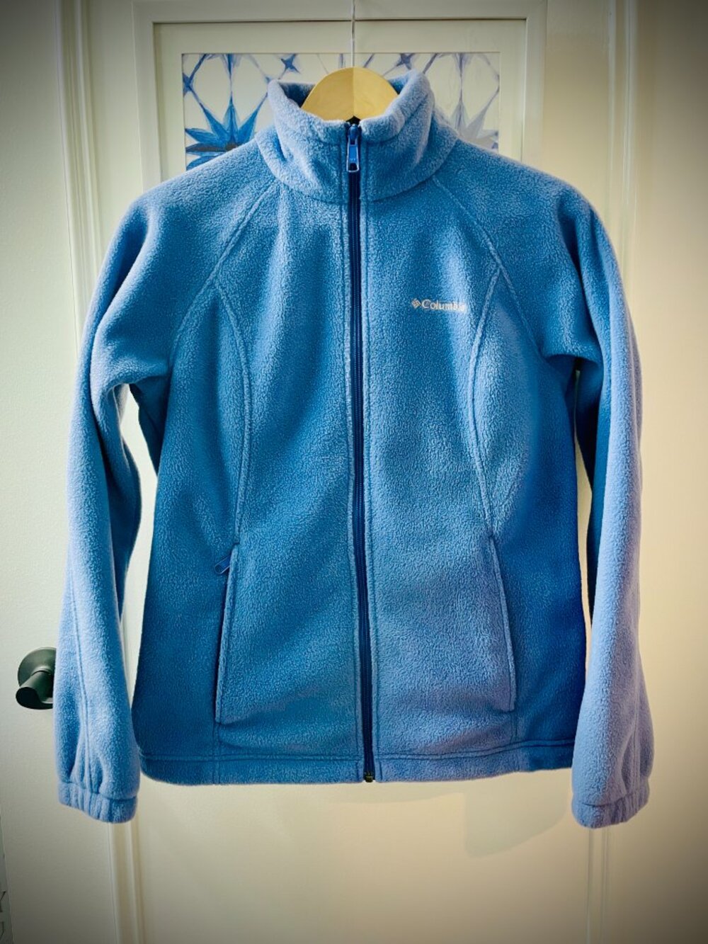 Columbia 'Benton Springs' Fleece Zip-Up Jacket in Dusty Blue